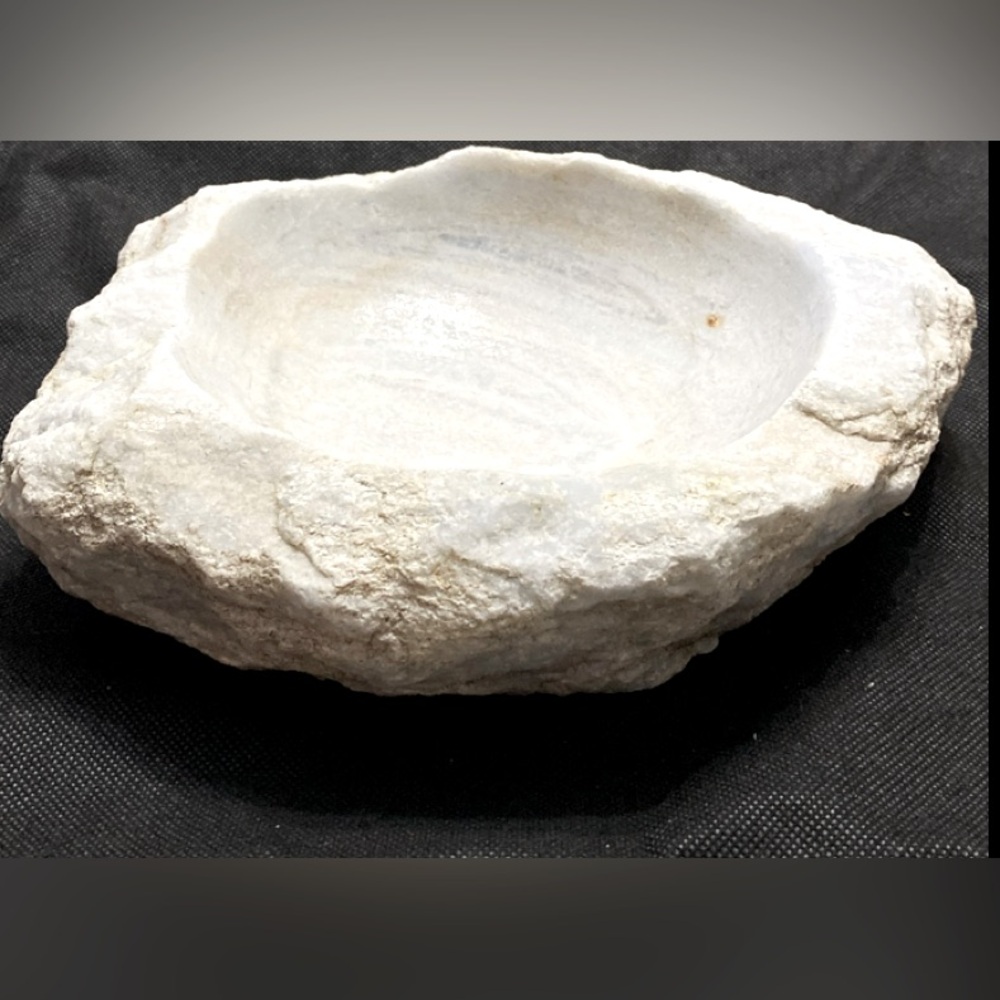 Vintage Madagascar Genuine Natural Blue CELESTITE Bowl - Large